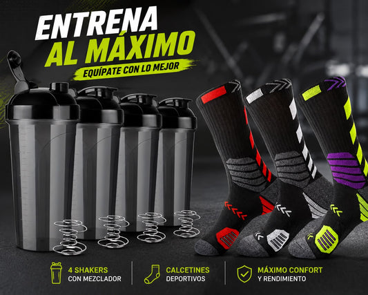 Pack 20€ 6 Calcetines Deportivos + Botella 2,2L